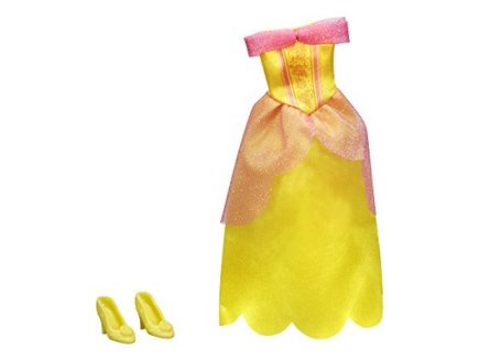 ROBE DE BAL JAUNE DE BELLE - BELLE ET LA BETE - HABIT DISNEY - ACCESSOIRE POUPEE - VETEMENT POUPEE MANNEQUIN