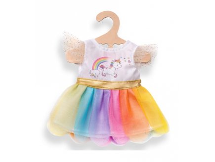 ROBE DE PRINCESSE LICORNE ARC-EN-CIEL 28/35 CM - HELESS - VETEMENT POUPEE - TENUE - HABIT POUPON (51)