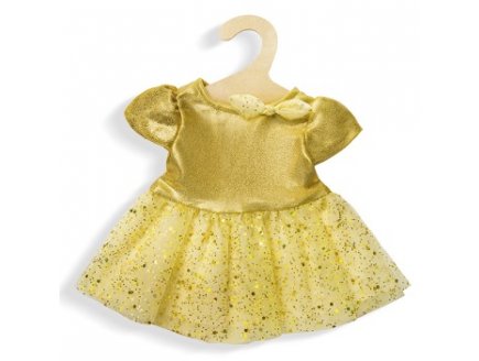 ROBE DE SOIREE DOREE A PAILLETTES 35/45 CM - HELESS - HABIT POUPON (43)