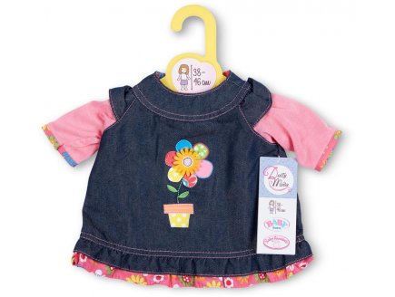 ROBE JEANS AVEC FLEUR DOLLY MOSA - HABIT POUPEE 38-46 CM - ZAPF CREATION (12)