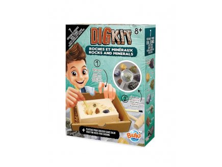 ROCHES ET MINERAUX A DETERRER - BUKI SCIENCE - 440 - KIT EXCAVATION, PIERRES PRECIEUSES