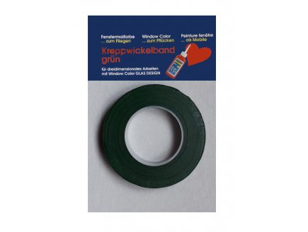 ROULEAU DE PAPIER CREPE VERT POUR TRAVAUX TRIDIMENSIONNEL - ACCESSOIRE WINDOW COLOR - PEINTURE FENETRE