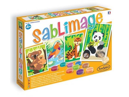 SABLIMAGE ANIMAUX EN DANGER - SABLE COLORE - SENTOSPHERE - 8805 - LOISIR CREATIF