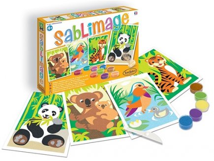 Sablimage animaux en danger - sable colore - Sentosphere - 8805 - loisir creatif