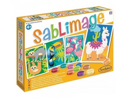 SABLIMAGE ANIMAUX SUD-AMERICAINS - SABLE COLORE - SENTOSPHERE - 8811 - LOISIR CREATIF