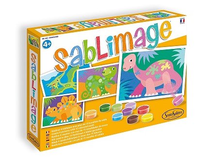 SABLIMAGE DINOSAURES - SABLE COLORE - SENTOSPHERE - 895 - LOISIR CREATIF