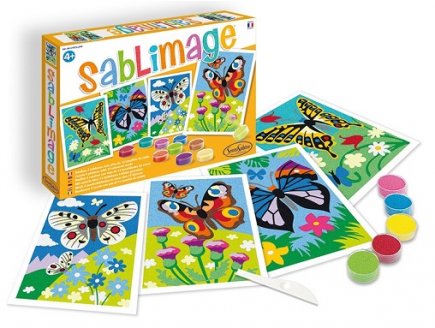 Sablimage papillons - sable colore - Sentosphere - 8813 - loisir creatif