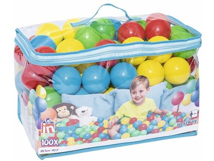 Sac de 100 balles multicolores en plastique - tente a balles