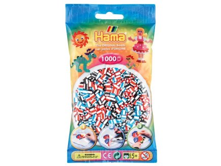 SACHET DE 1000 PERLES A REPASSER HAMA MIDI BICOLORE - LOISIRS CREATIFS - 207-91