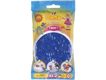 SACHET DE 1000 PERLES A REPASSER HAMA MIDI BLEU NEON - LOISIRS CREATIFS - 207-36