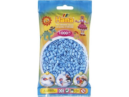 SACHET DE 1000 PERLES A REPASSER HAMA MIDI BLEU PASTEL - LOISIRS CREATIFS - 207-46