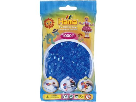 SACHET DE 1000 PERLES A REPASSER HAMA MIDI BLEU TRANSPARENT - LOISIRS CREATIFS - 207-15