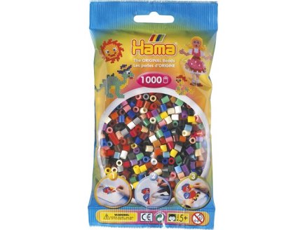 SACHET DE 1000 PERLES A REPASSER HAMA MIDI COULEURS ASSORTIES - LOISIRS CREATIFS - 207-67