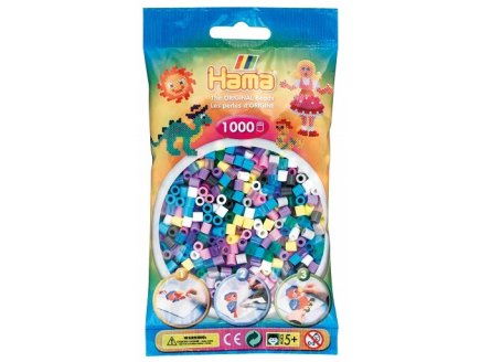 SACHET DE 1000 PERLES A REPASSER HAMA MIDI COULEURS ASSORTIES - LOISIRS CREATIFS - 207-69