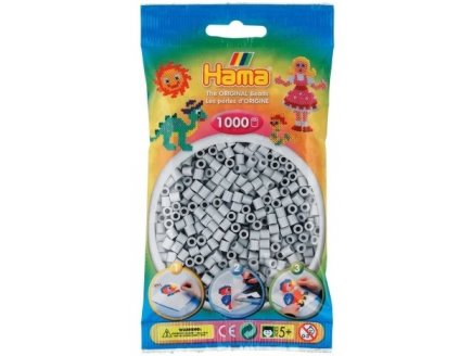 SACHET DE 1000 PERLES A REPASSER HAMA MIDI GRIS CLAIR - LOISIRS CREATIFS - 207-70