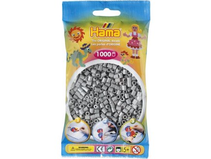 SACHET DE 1000 PERLES A REPASSER HAMA MIDI GRIS - LOISIRS CREATIFS - 207-17