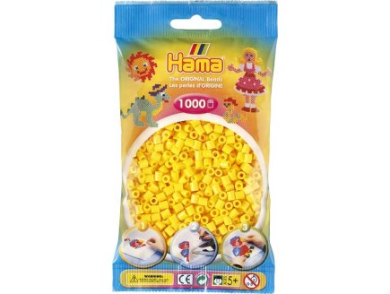 SACHET DE 1000 PERLES A REPASSER HAMA MIDI JAUNE - LOISIRS CREATIFS - 207-03