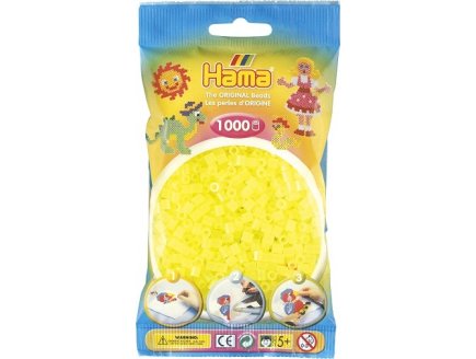 Sachet de 1000 perles a repasser Hama midi jaune neon - loisirs creatifs - 207-34