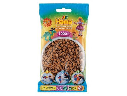 SACHET DE 1000 PERLES A REPASSER HAMA MIDI MARRON GLACE - LOISIRS CREATIFS - 207-76