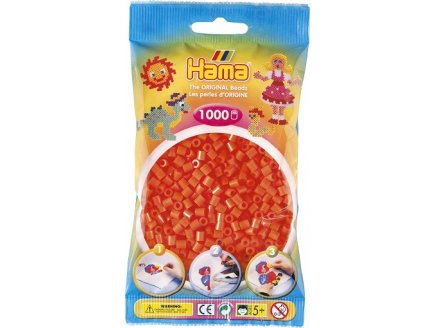 SACHET DE 1000 PERLES A REPASSER HAMA MIDI ORANGE - LOISIRS CREATIFS - 207-04