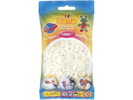 SACHET DE 1000 PERLES A REPASSER HAMA MIDI PHOSPHORESCENT VERT - LOISIRS CREATIFS - 207-55