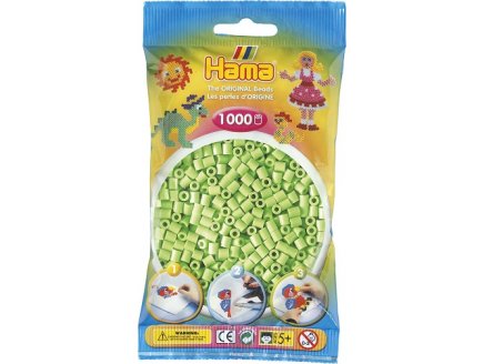 SACHET DE 1000 PERLES A REPASSER HAMA MIDI VERT PASTEL - LOISIRS CREATIFS - 207-47