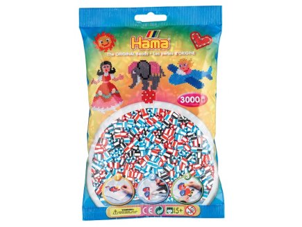 SACHET DE 3000 PERLES A REPASSER HAMA MIDI BICOLORE - LOISIRS CREATIFS - 201-91