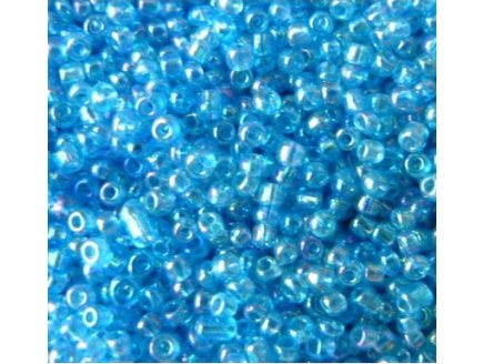 SACHET DE 500G DE PERLES DE ROCAILLES BLEUE TURQUOISE TRANSPARENTE - 035