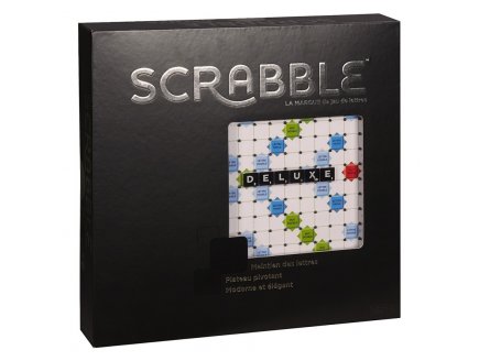 Scrabble deluxe avec plateau tournant - Mattel games - y9585 - jeu de societe lettres