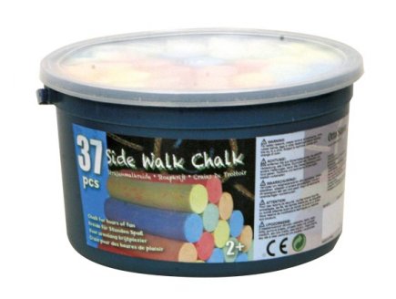 SEAU DE 37 CRAIES DE TROTTOIR COULEURS ASSORTIES - JEU CREATIF EXTERIEUR******************