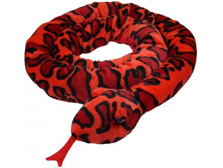 SERPENT GEANT ANACONDA ROUGE 300 CM - GRANDE PELUCHE DE 3 METRES