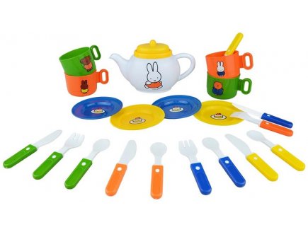 SERVICE A LAPIN MIFFY 21 PIECES PLASTIQUE - DINETTE VAISSELLE - JEU D'IMITATION ENFANT