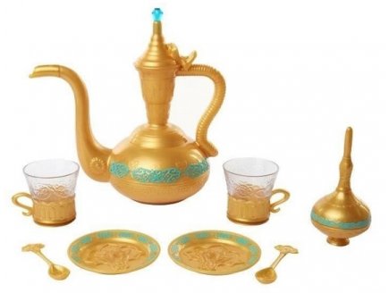 SERVICE A THE ROYAL D'AGRABAH 9 PIECES DISNEY - ALADDIN & JASMINE - DINETTE - ACCESSOIRES