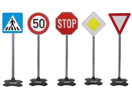 SET 5 PANNEAUX DE SIGNALISATION ROUTIERE 81 CM - JAMARA - SECURITE ROUTIERE - JEU EDUCATIF PLEIN AIR