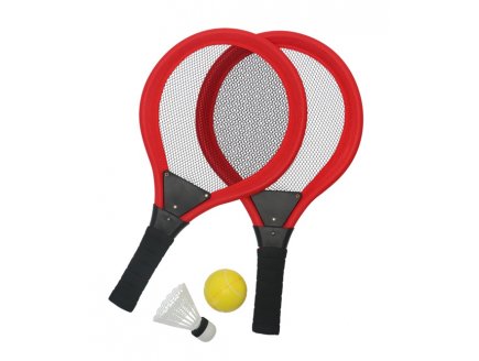 Set de 2 raquettes Tennis et Badminton - Avec balle et volant - Jeu plein air, sport