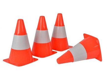 SET DE 4 CONES DE DELIMITATION 23 CM - PLOTS SIGNALISATION, MARQUAGE - SPORT