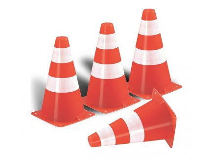 SET DE 4 CONES DE SIGNALISATION - SPORT - JOUET PLEIN AIR