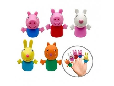 SET DE 5 MARIONNETTES A DOIGTS PEPPA PIG ET SES AMIS - MINI FIGURINES - THEATRE, SPECTACLE