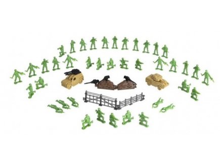 SET MILITAIRE SOLDIER FORCE 50 PIECES - SOLDATS + VEHICULES + ACCESSOIRES - FIGURINES