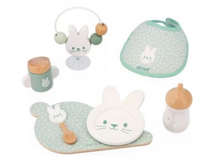 SET POUPON ZEN 7 ACCESSOIRES, REPAS ET JOUET - JANOD - J06629 - ACCESSOIRES POUPEE