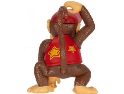 Singe Diddy Kong : figurine Donkey Kong 6 cm - Figurine Nintendo articulée - Jakks