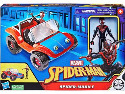 SPIDERMAN : VOITURE SPIDER-MOBILE + MILES MORALES - FIGURINE ARTICULEE - VEHICULE - SPIDER-MAN - HASBRO - F56220