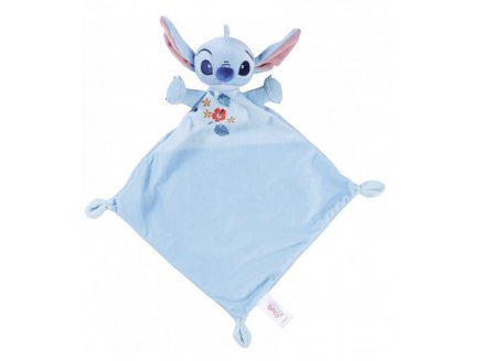 Stitch doudou plat bleu 22 x 22 cm - peluche Disney collection Lilo et Stitch - Nicotoy