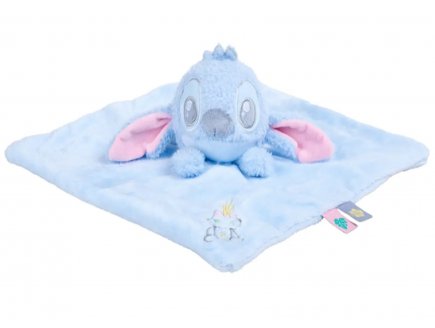 Stitch doudou plat bleu 30 x 30 cm - Peluche Disney collection Lilo et Stitch - Nicotoy