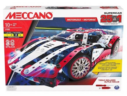 SUPERCAR 25 MODELES MOTORISES - MECCANO - 21202 - JEU DE CONSTRUCTION METAL