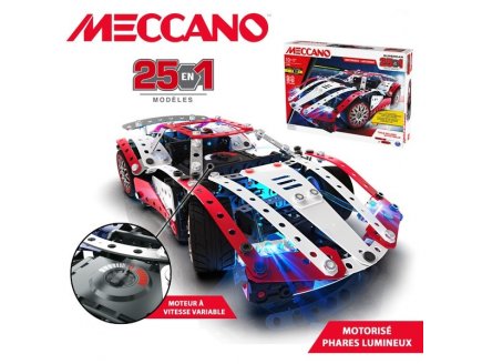 Supercar 25 modeles motorises - Meccano - 25202 - jeu de construction metal