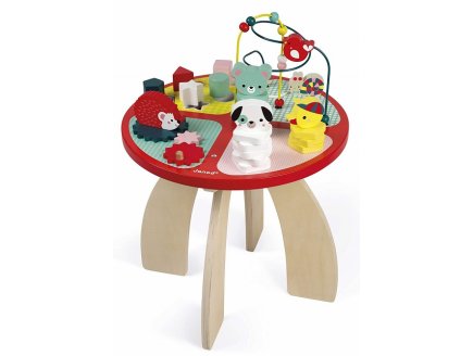 TABLE D'ACTIVITES BABY FOREST EN BOIS - JANOD - J08018 - JEUX EVEIL BEBE