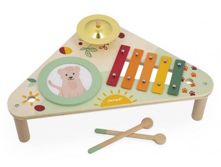 TABLE D'EVEIL MUSICAL SUNSHINE EN BOIS - JANOD - J07616 - INSTRUMENTS MUSIQUE BEBE