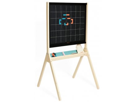 TABLEAU CLASSIQUE MAGNETIQUE DOUBLE FACE EN BOIS + ACCESSOIRES - JANOD - J09638 - ECOLE