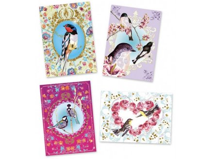 Tableaux a pailleter oiseaux a paillettes - Djeco - dj09501